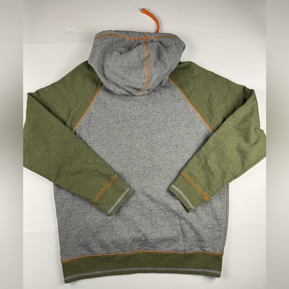 Hatley little blue house Gray and Olive Hoodie with Orange Accents size medium - Picture 10 of 10